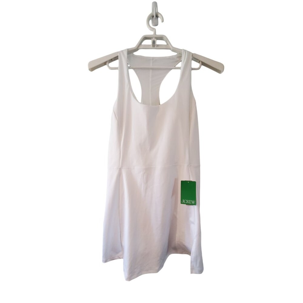 J Crew nwt (small flaw) cloudstretch side slit Sports dress M white shor…